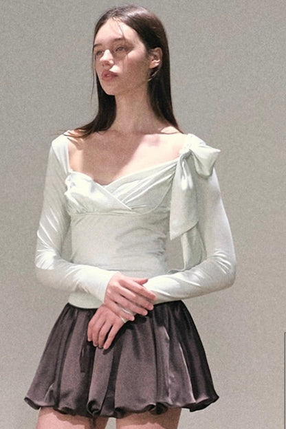 Blue Night Silk Scarf Top