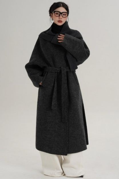 Hooded Double-Sided Wool Coat