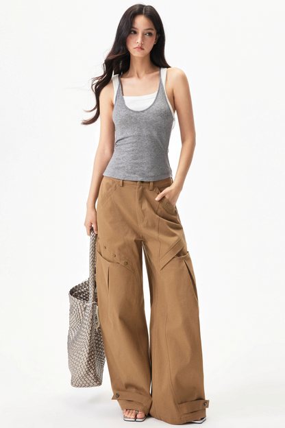 Star Rivet Deconstructed Pants