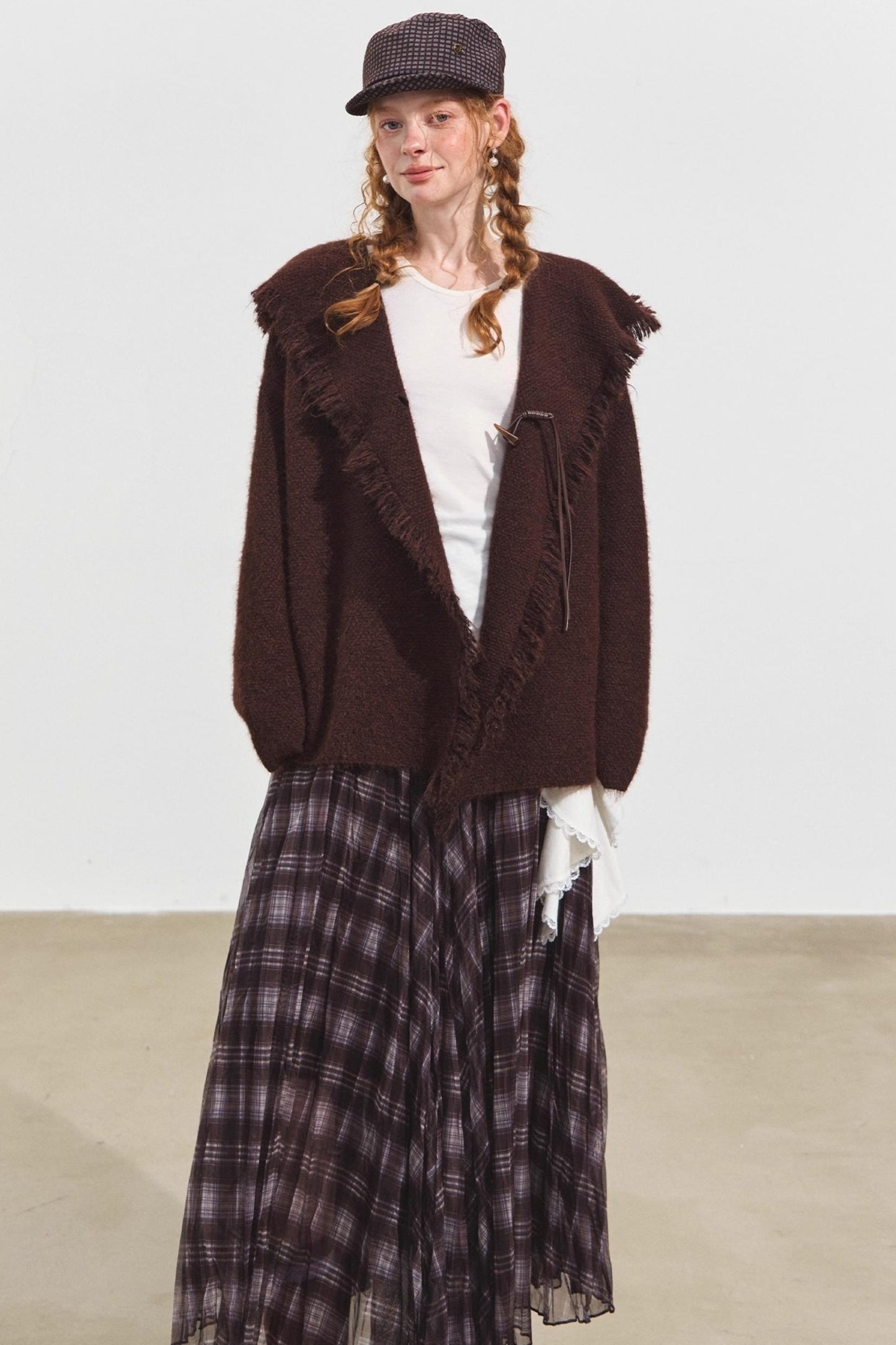 Lazy Fringe Hooded Cardigan