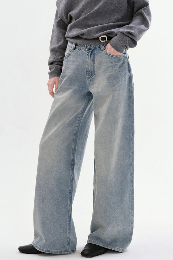 Cotton Straight-Leg Jeans