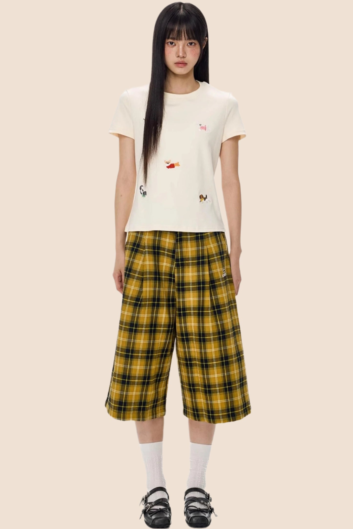 American Plaid Cropped Pants