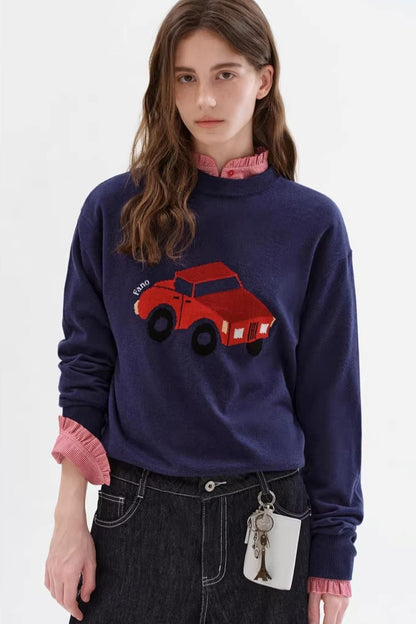 Sheep Wool Jacquard Sweater