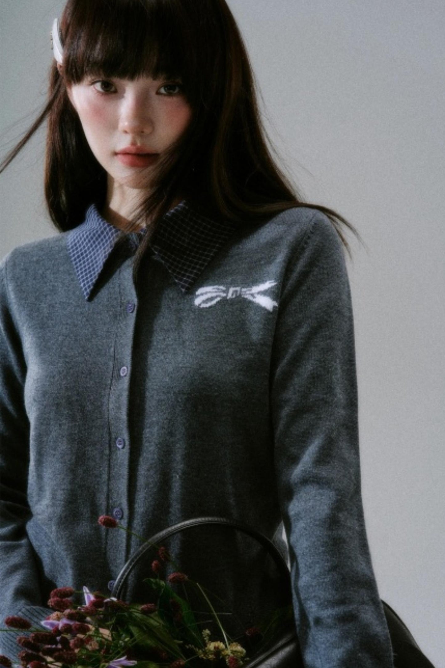 Miao-Style Wool Cardigan Sweater