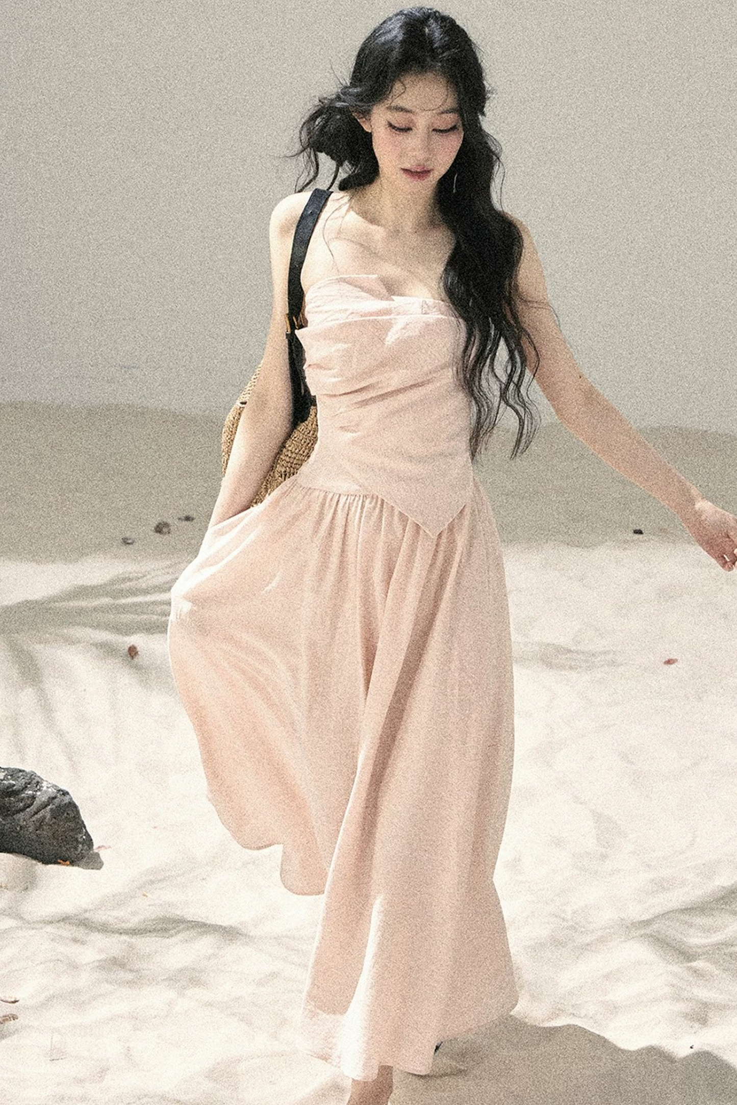 Cloud-Like Strapless Summer Dress