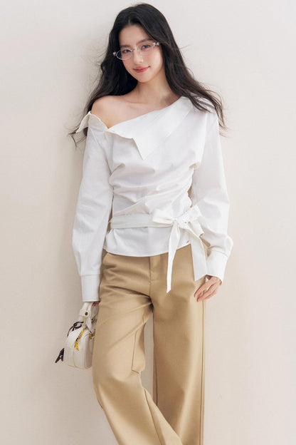 Lace Paneled Wide Pants