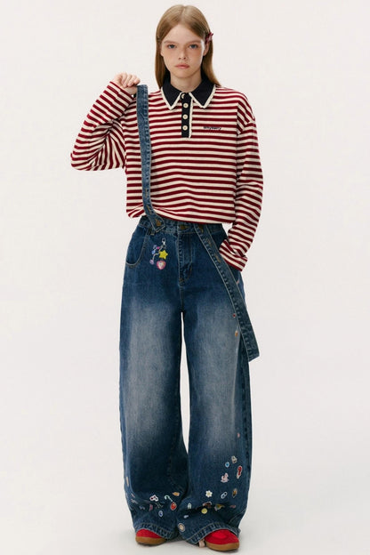 Vintage Striped Polo Shirt