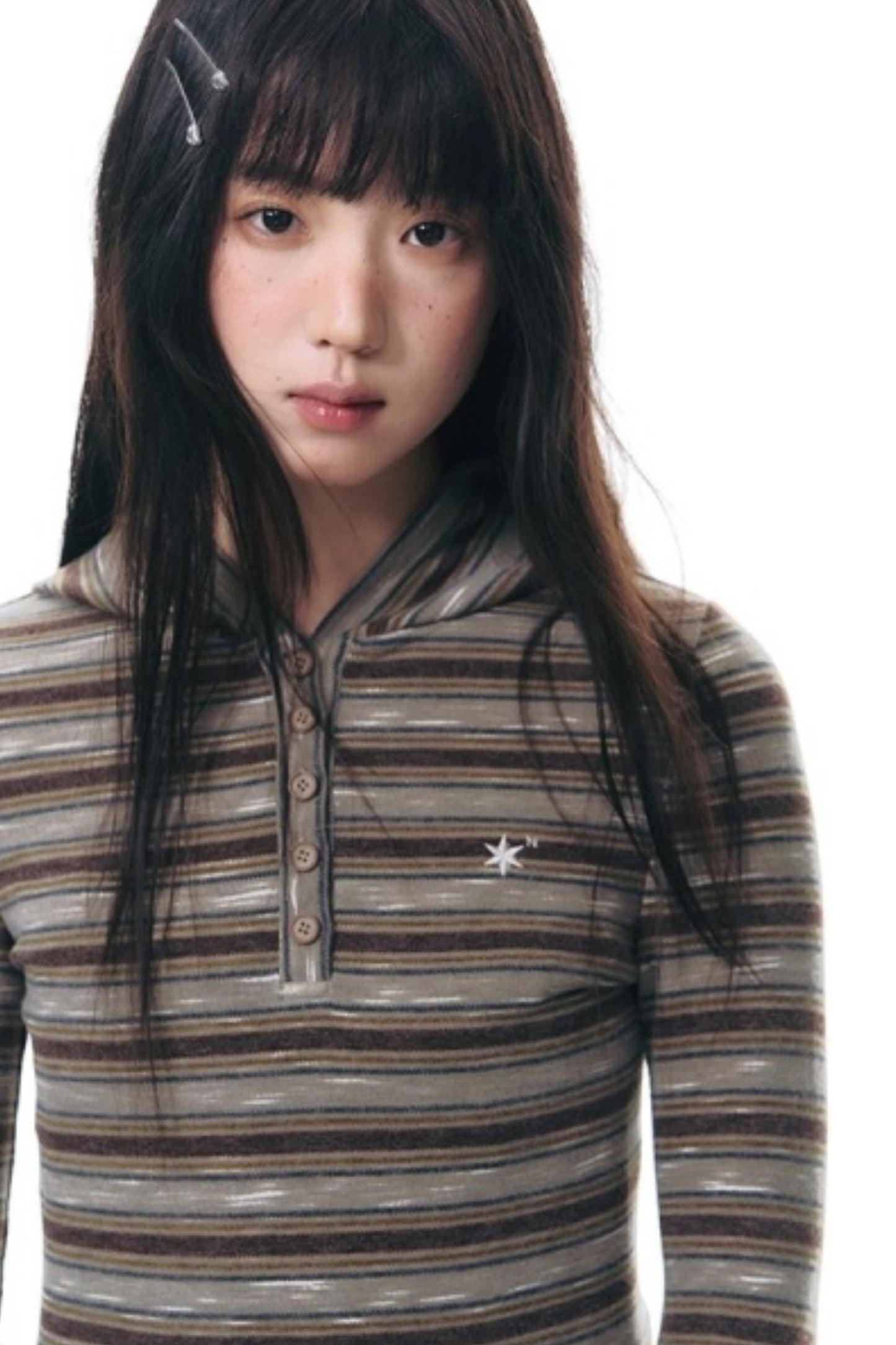 Striped Slimming Stretch Hoodie