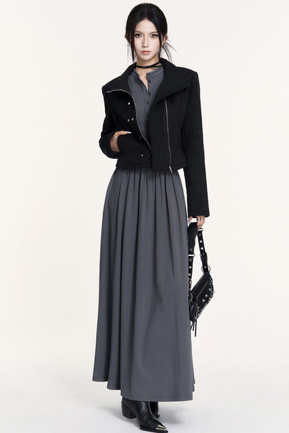 Slimming Hot Suede Biker Leather Jacket