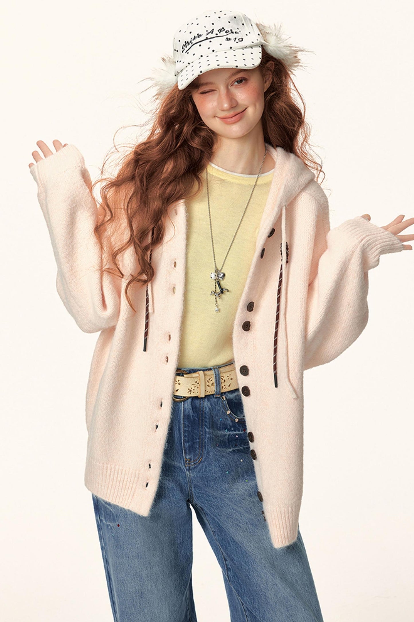 Hooded Knitwear Jacket