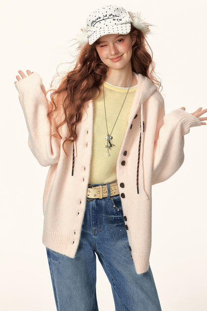 Hooded Knitwear Jacket