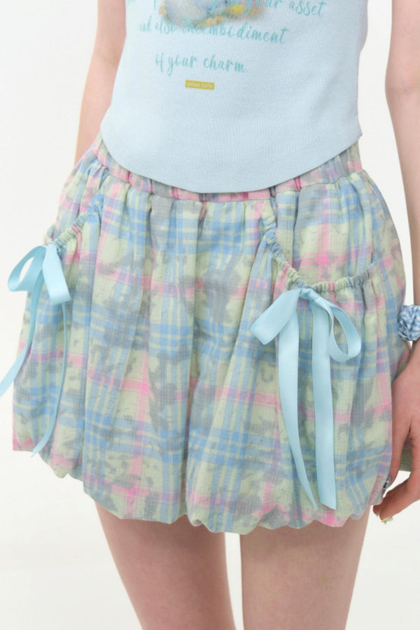 Chic High-Waist Plaid Mini Skirt