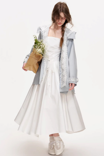 Delicate Lace Strapless Dress