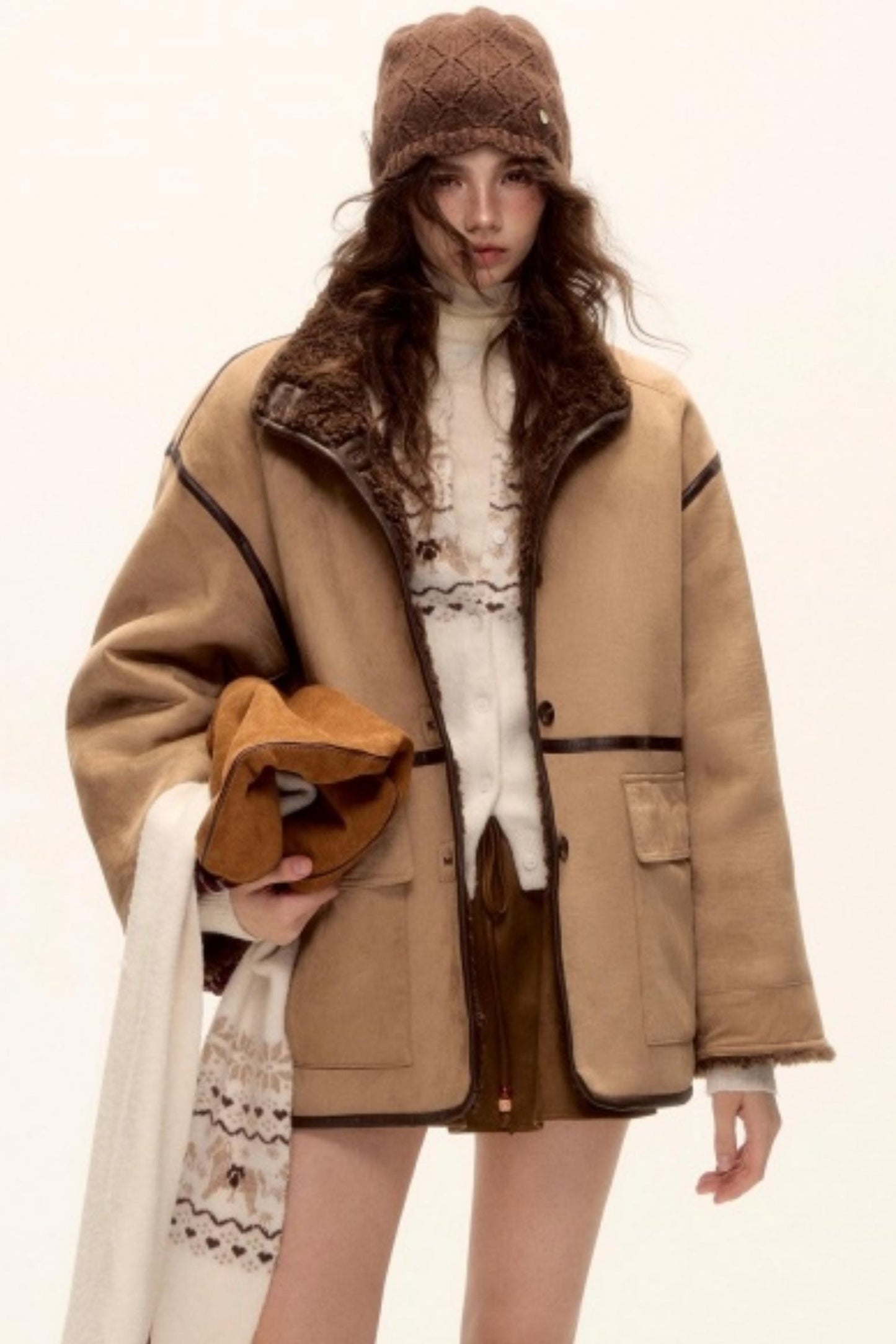 Reversible Suede Lambswool Jacket