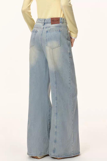Chic High-Waisted Loose Jeans Pants