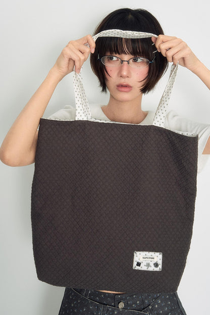 Vintage Polka Dot Canvas Shoulder Bag