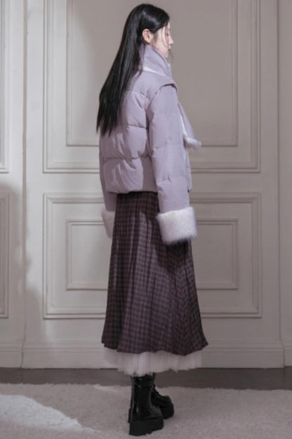 Romantic Plaid Umbrella Skirt