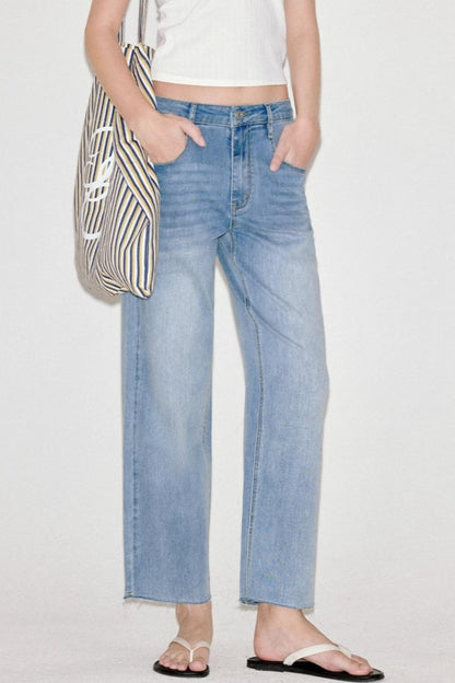 Cropped Denim Pants