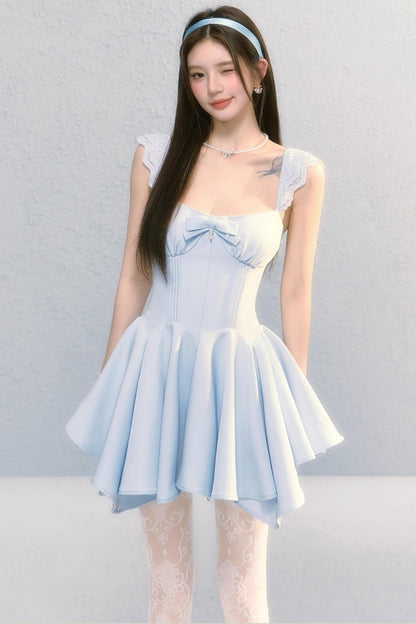 Golden Bow A-Line Dress