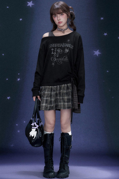 Dark Graffiti Sweatshirt Dress