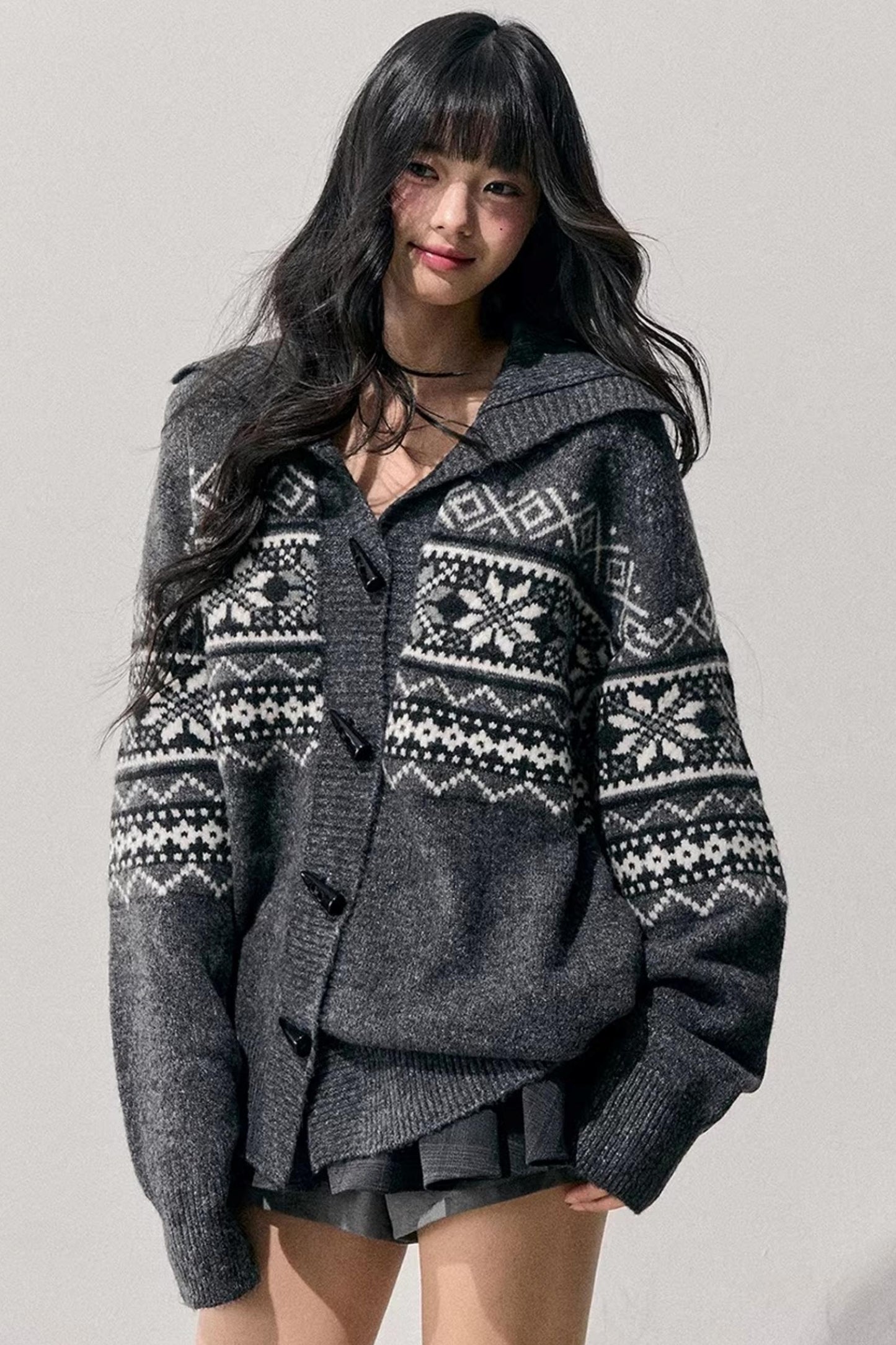 Fair Isle Duffle Cardigan