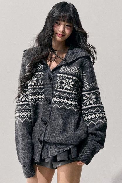 Fair Isle Duffle Cardigan
