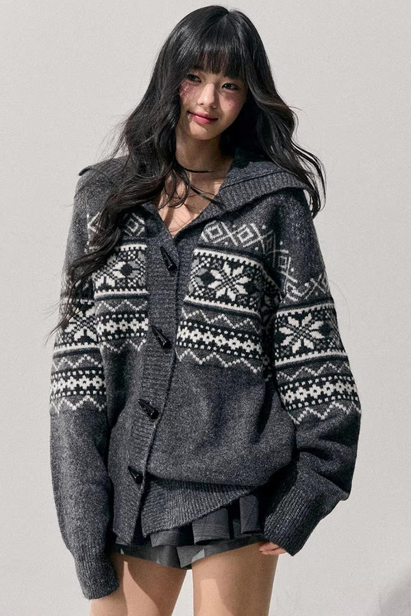 Fair Isle Duffle Cardigan