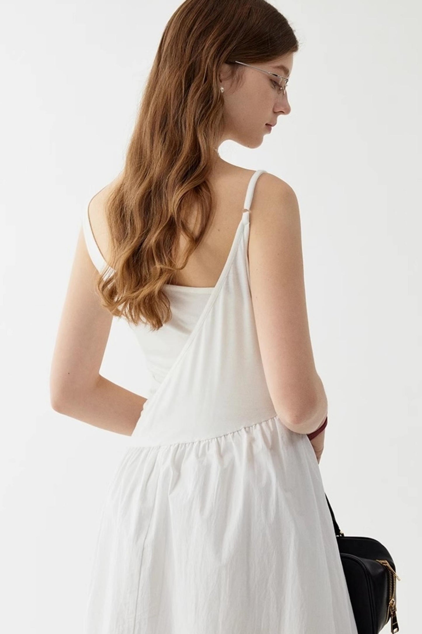 White Halter Midi Dress