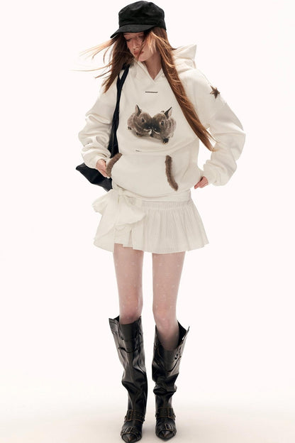 Star Rabbit Hooded Sweatshirt