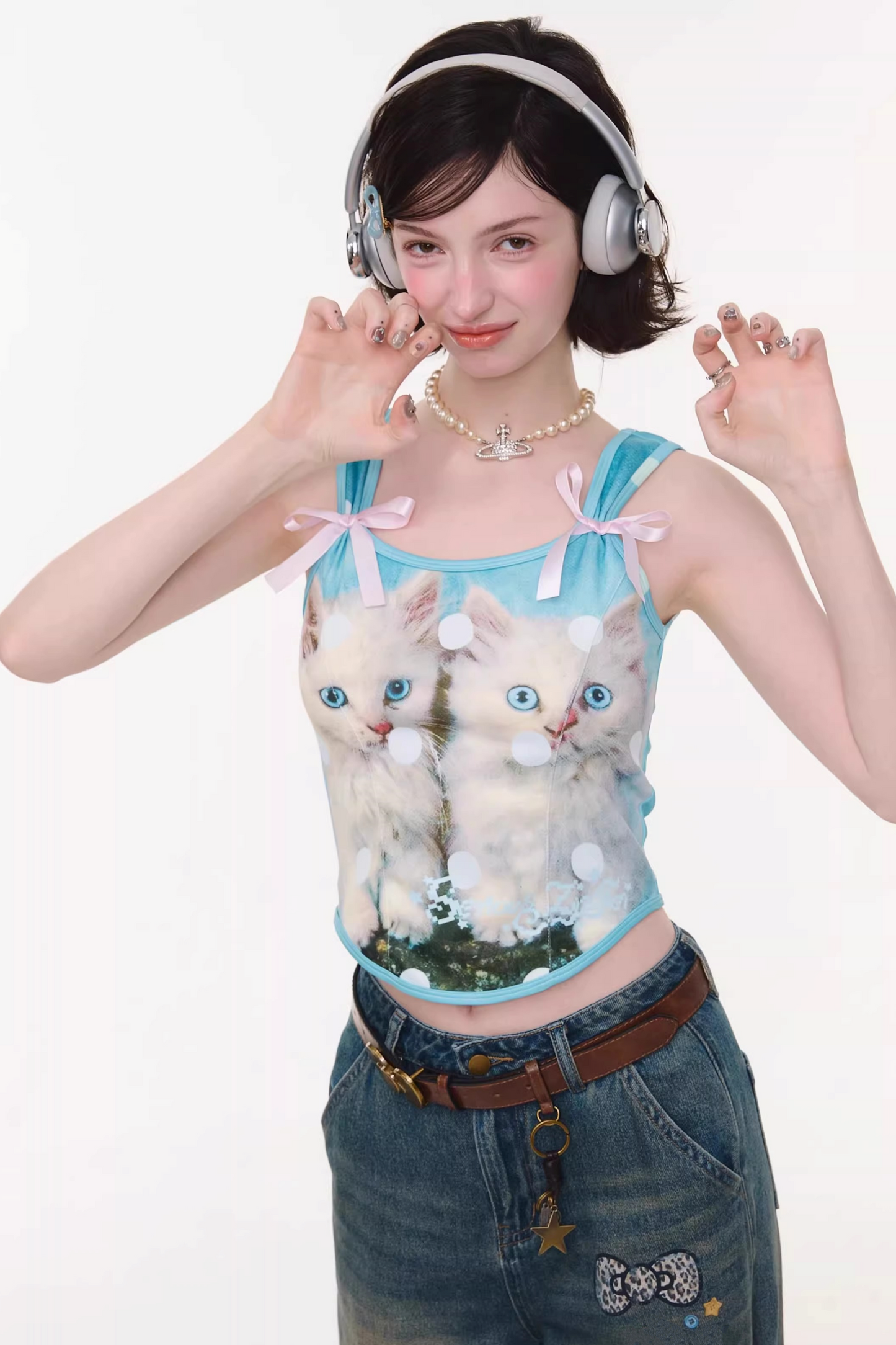 Soft Candy Polka Dot Top