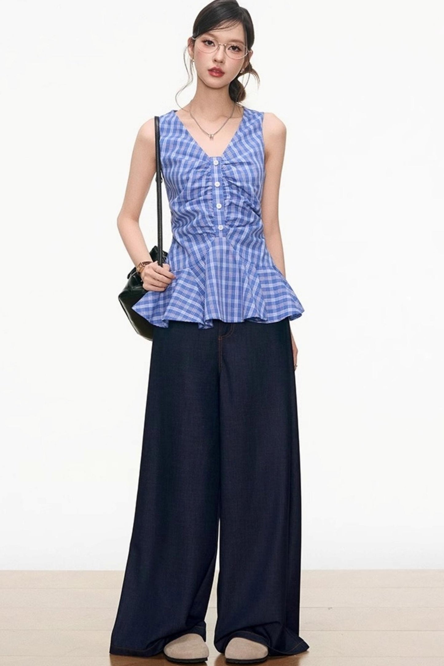 Chic V-Neck Vest Pants Set-Up