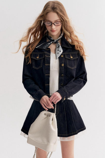 Lazy Romantic Denim Jacket Set-Up