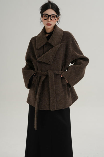 Coffee Woolen Jacket