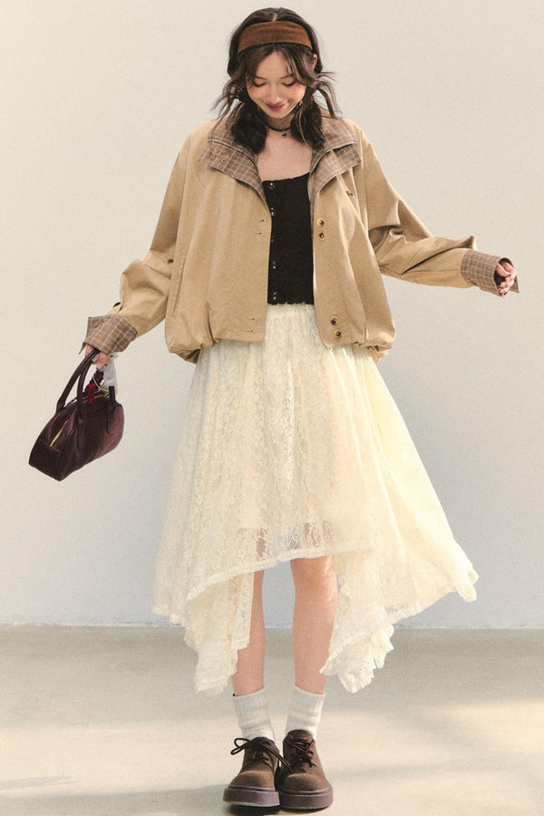 Patchwork Cocoon Jacket Set-Up