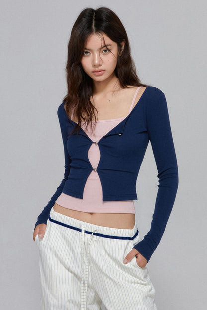 Elegant Strap Vest & Knit Set