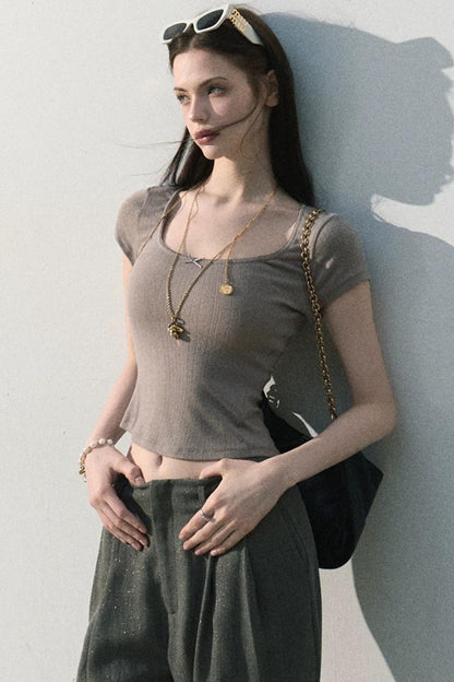 Ice Mint Jacquard Lace Top