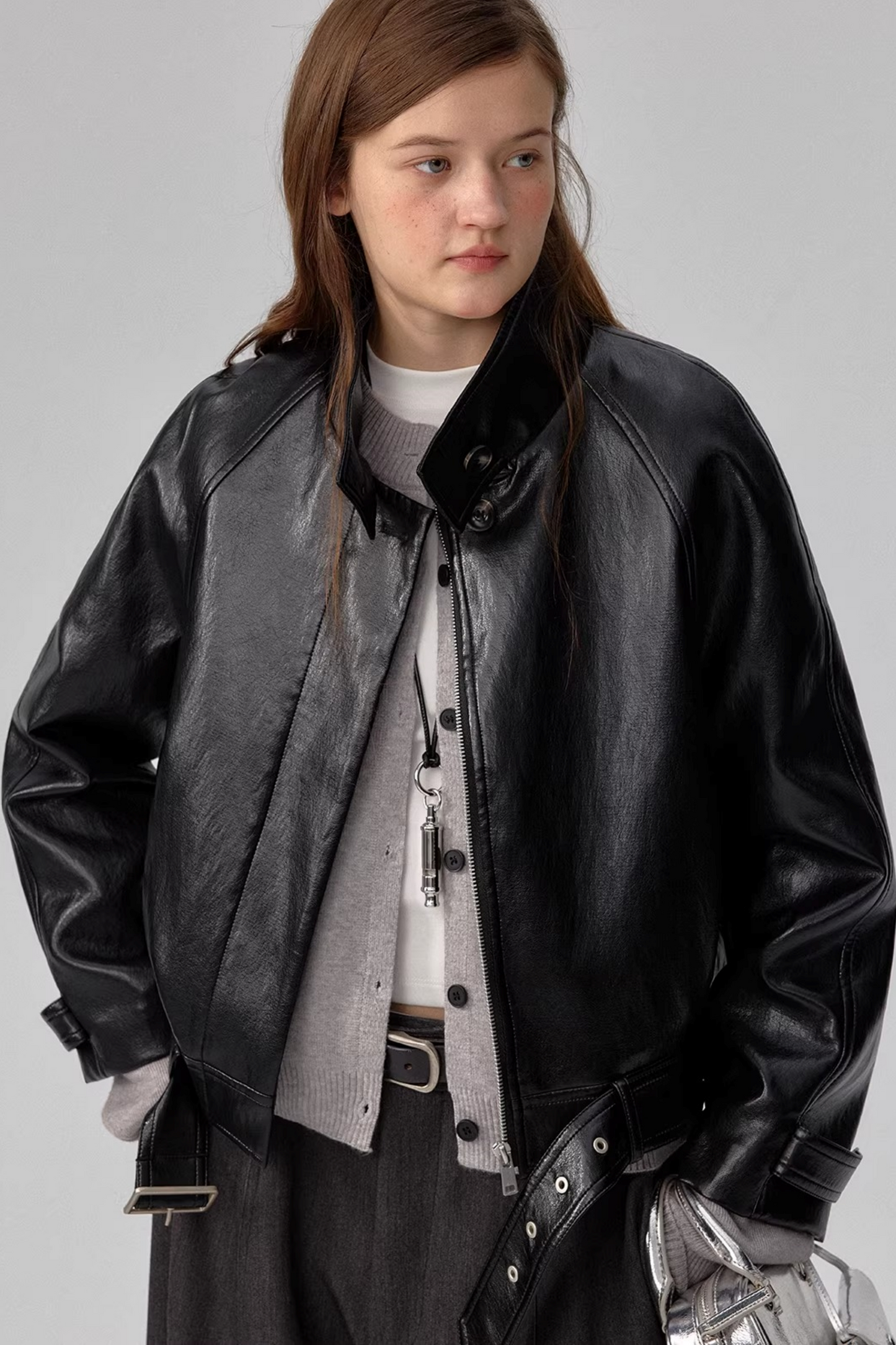Heavy-Duty Black Leather Jacket