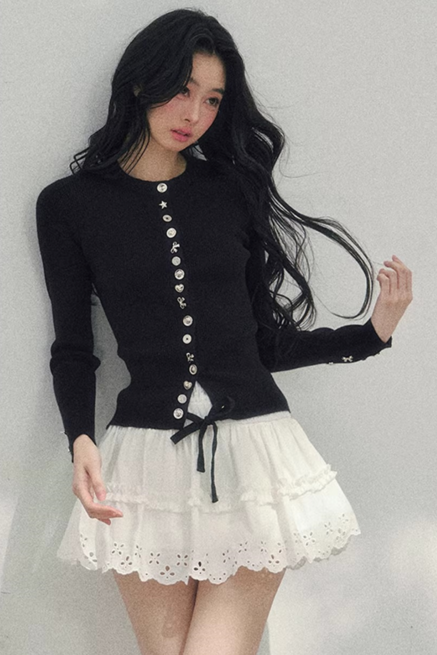 Spring White Half-Skirt