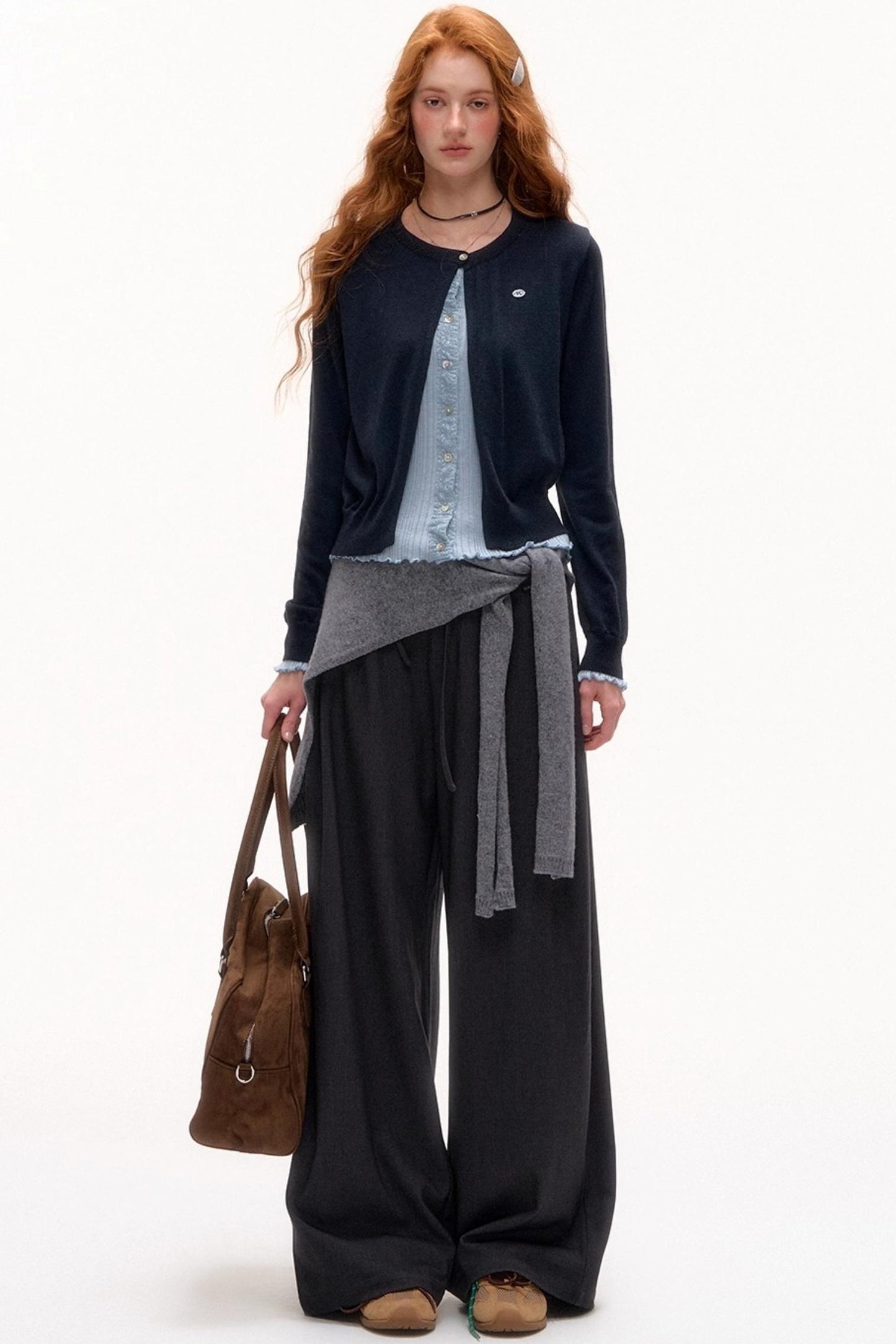 Knit Fake Collar Scarf