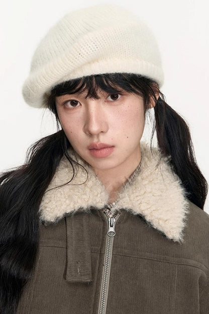 Vintage Fur Collar Jacket With Skirt Set-Up