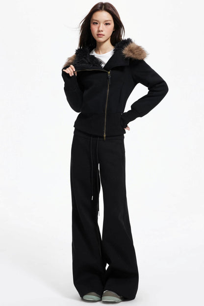 High Waist Wide Flared Sweatpants