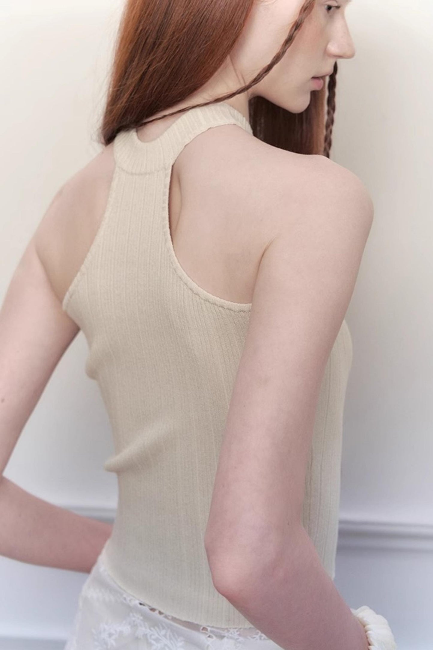 Weave Knit Bustier Top