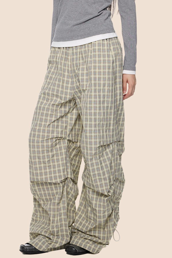 Vintage Drape Wide-Leg Pants