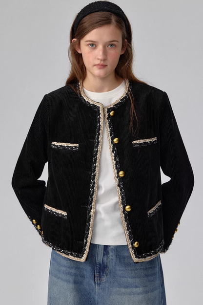 Chanel-Inspired Corduroy Jacket