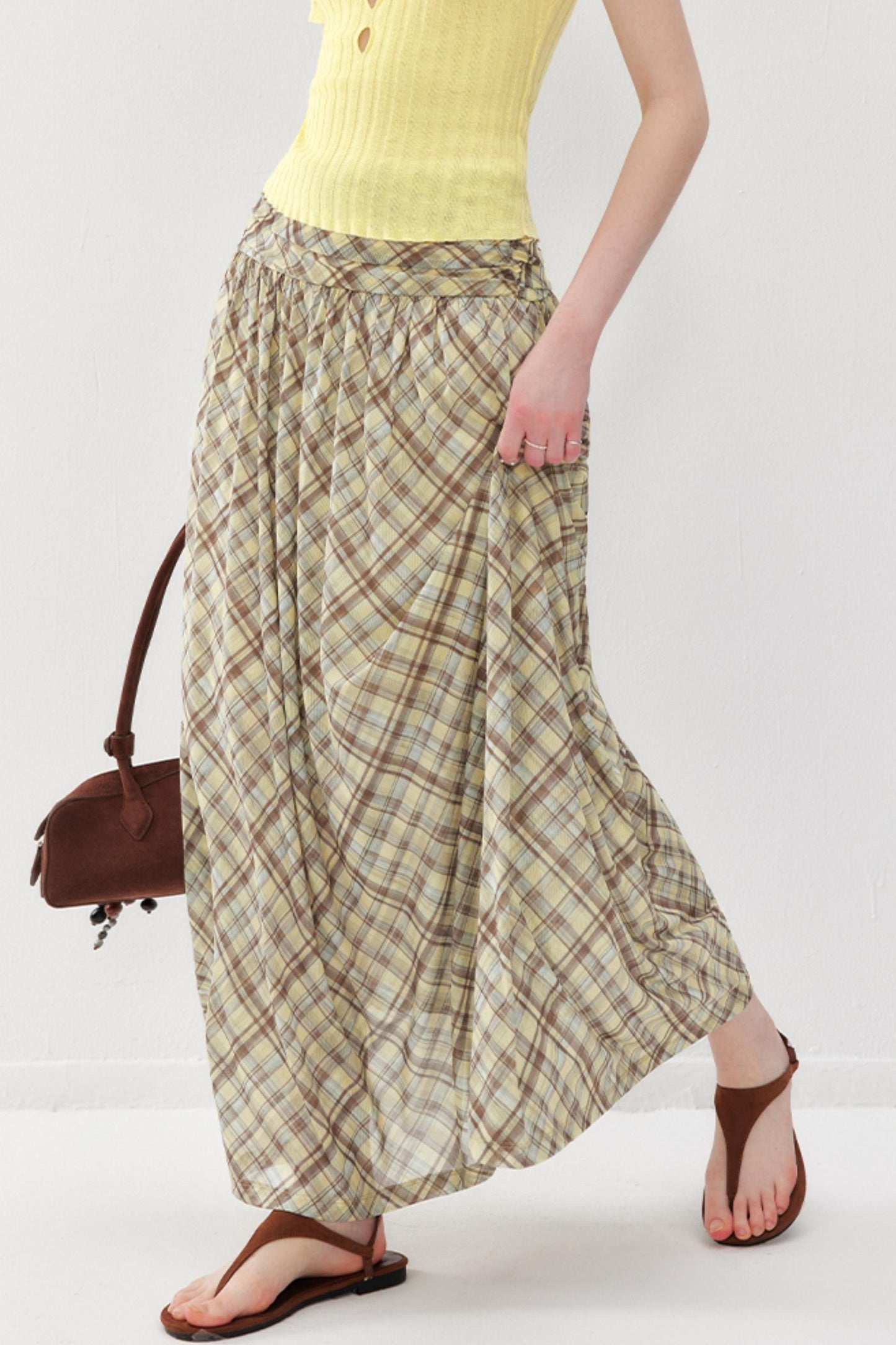 Plaid A-Line Skirt