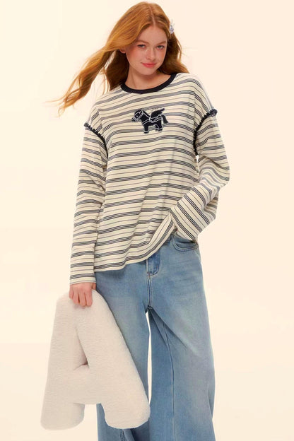 Striped Color-Block Pegasus Top