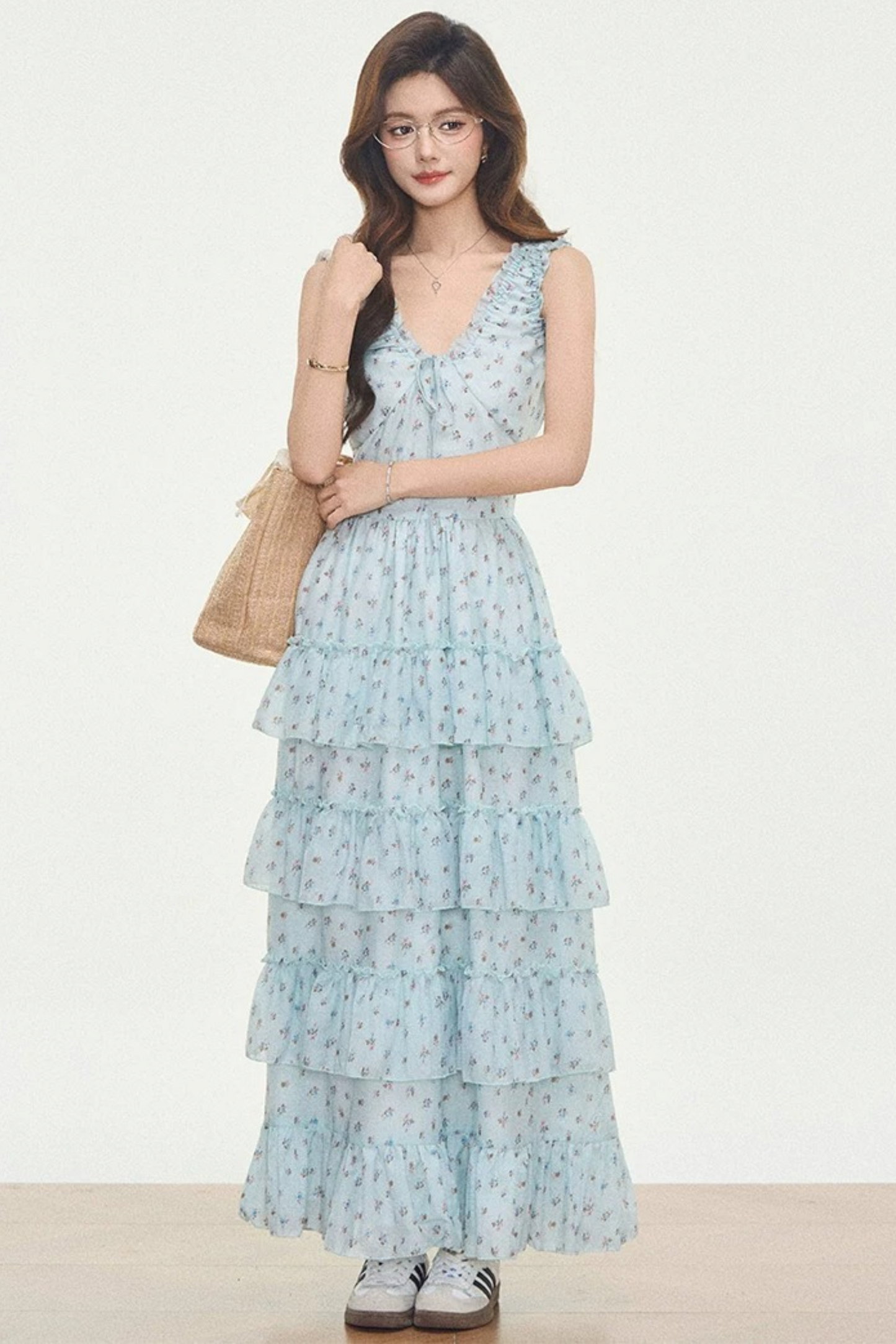 Mint Green Floral Dress