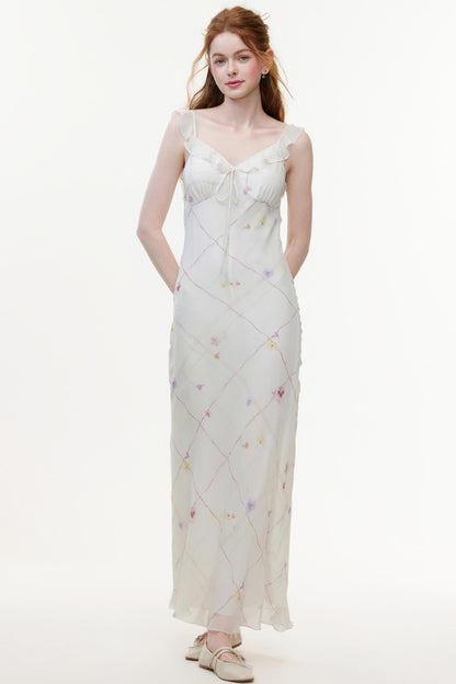 Lightweight V-Neck Chiffon Dress