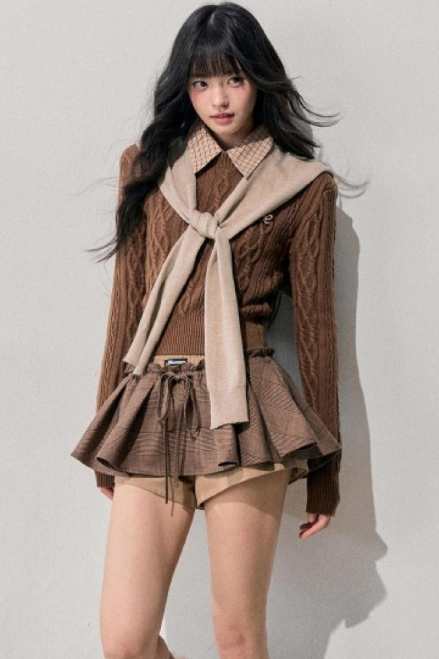 Unfinished Poem Plaid Sweater