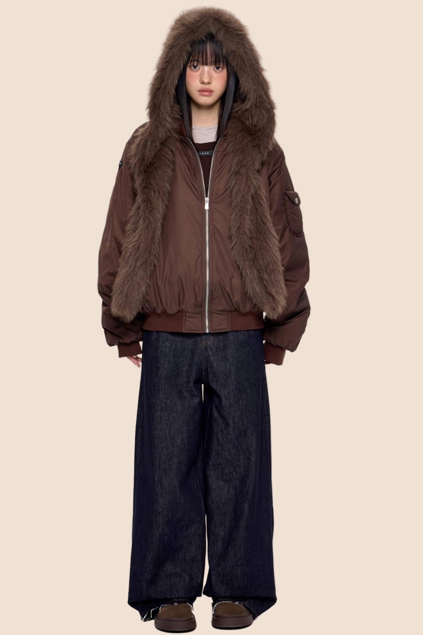 Cargo Cotton Dark Brown Jacket